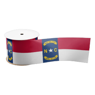 North Carolina State Flag Satin Ribbon Lint