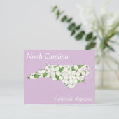 North Carolina State Flower Collage Map Briefkaart (Staand voorkant)