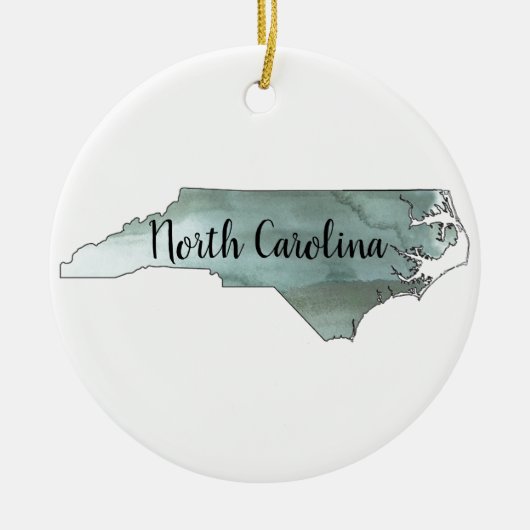 North Carolina State Illustration Ornament (Voorkant)