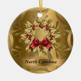 North Carolina State-kerstversiering Keramisch Ornament