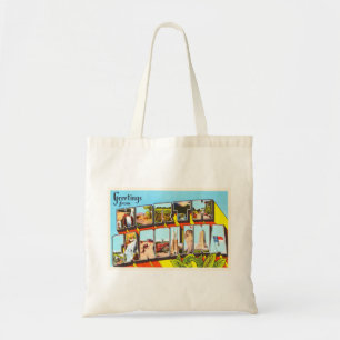 North Carolina State NC Vintage Travel Briefkaart- Tote Bag