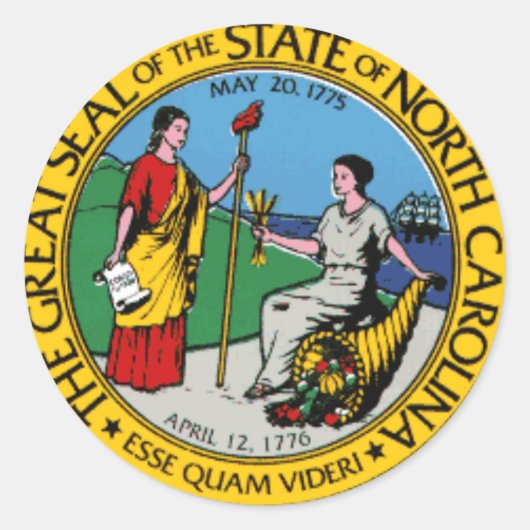 North Carolina State Seal Stickers (Voorkant)