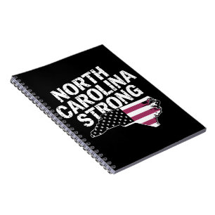 North Carolina Sterk Met NC State En Vlag Van De V Notitieboek