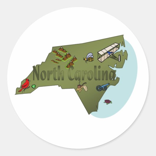 North Carolina Sticker (Voorkant)