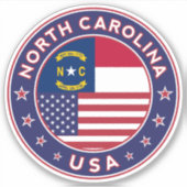 North Carolina Sticker (Voorkant)