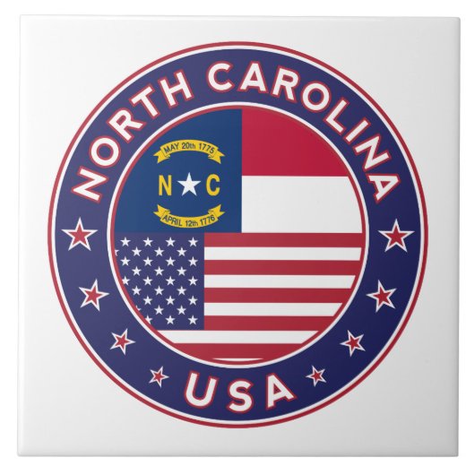 North Carolina Tegeltje (Voorkant)