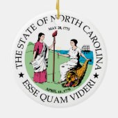 North Carolina-teken Keramisch Ornament (Achterkant)