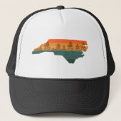 North Carolina Tree Silhouette Trucker Pet (Voorkant)