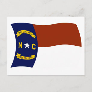 North Carolina Vlag Ansichtkaart Briefkaart