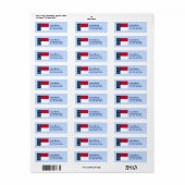 North Carolina vlag retour adres labels (Full Sheet)