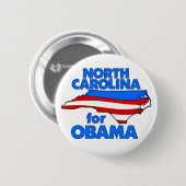 North Carolina voor Obama-Button Ronde Button 5,7 Cm (Voorkant /achterkant)
