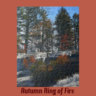 North Carolina Waterfall High Herfsten Fotografie Legpuzzel