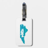 North Carolina Wave Vist Bagagelabel (Achterkant verticaal)