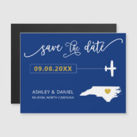 North Carolina Wedding Save the Date Kaart, Map