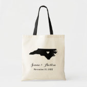 North Carolina Wedding Welcome Tote Bag (Voorkant)
