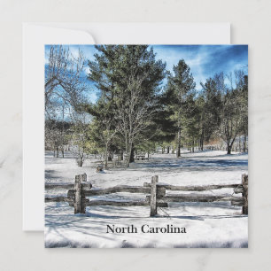 North Carolina winterlandschap Feestdagenkaart