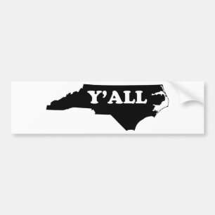 North Carolina Yall Bumpersticker
