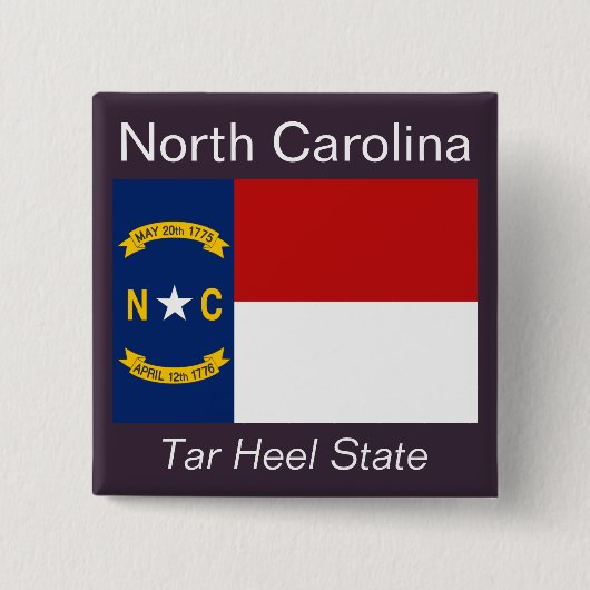 North Carolinian Flag Button (Voorkant)