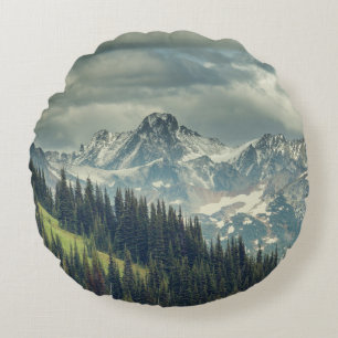 North Cascade: Majestic Mountain Peak. Rond Kussen