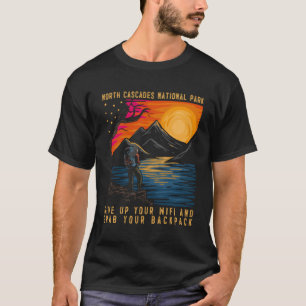 North Cascades National Park Hiker Mannen Vrouwen T-shirt