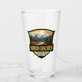 North Cascades National Park Illustratie Reizen Glas (Voorkant)