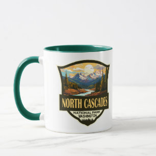 North Cascades National Park Illustratie Reizen Mok