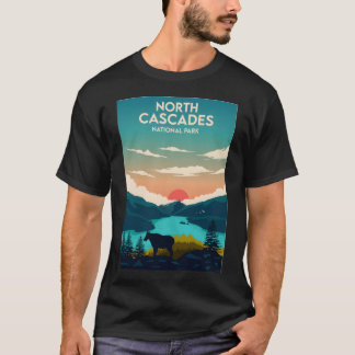 North Cascades National Park Travel Poster T-shirt