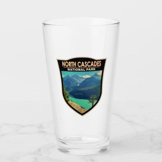 North Cascades National Park Washington Waterverf Glas (Voorkant)