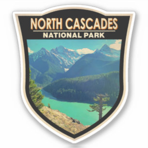 North Cascades National Park Washington Waterverf Sticker