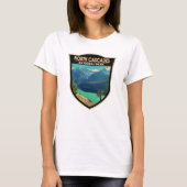 North Cascades National Park Washington Waterverf T-shirt (Voorkant)
