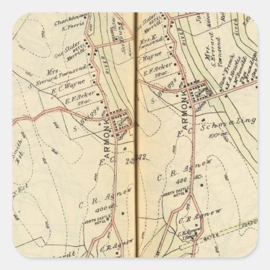 North Castle, New York 2 Vierkante Sticker (Voorkant)