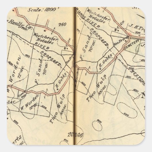 North Castle, New York 2 Vierkante Sticker (Voorkant)