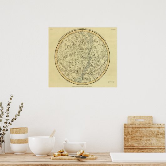 North Celestial Hemisphere Poster (Keuken)