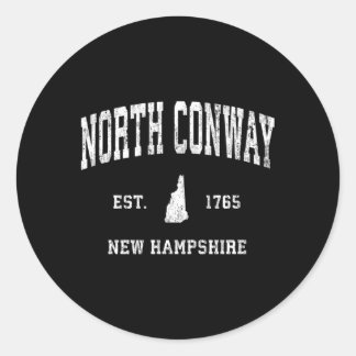 North Conway New Hampshire NH Atletische Sport Ronde Sticker