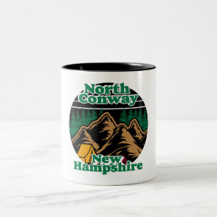 North Conway New Hampshire Tweekleurige Koffiemok