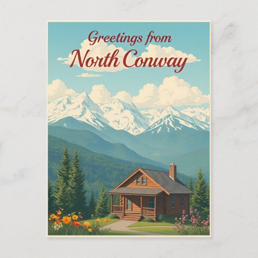 North Conway, New Hampshire – White Mountains Briefkaart (Voorkant)