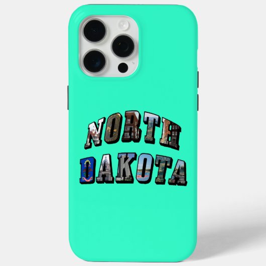 North Dakota Afbeelding Text Case-Mate iPhone Case (Achterkant)