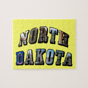 North Dakota Afbeelding Text Legpuzzel