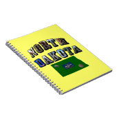North Dakota Afbeelding Text Notitieboek (Rechterzijde)