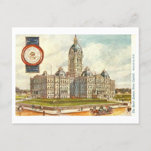  North Dakota Capitol met Seal Briefkaart