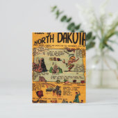 North Dakota Comic Book Briefkaart (Staand voorkant)