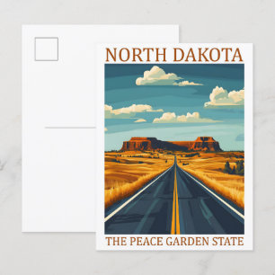 North Dakota de vredestuin staat USA Reizen Briefkaart