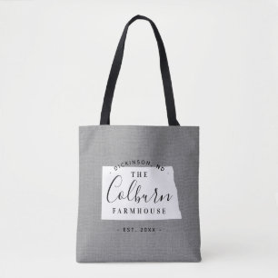 North Dakota Family Monogram Sac fourre-tout
