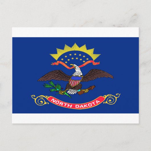 North Dakota Flag Briefkaart (Voorkant)