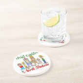 North Dakota Funny Trailer Park Dessous de verre S (Côté)