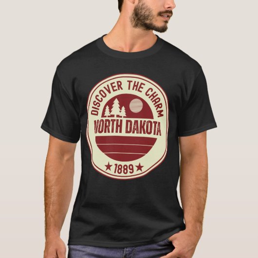 North Dakota Gift - ND State Souvenir T-shirt (Voorkant)