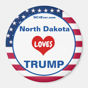 North Dakota HOUDT VAN TRUMP Patriottische Koelkas Magneet