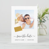 North Dakota Map Wedding Save the Date Kaart (Staand voorkant)
