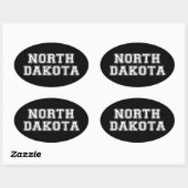 North Dakota Ovale Sticker (Vel)