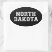 North Dakota Ovale Sticker (Tas)